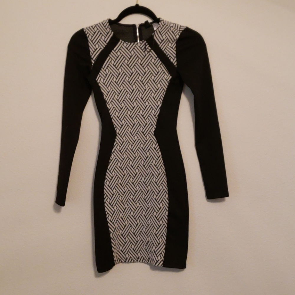 Black & White Bodycon Dress from H&M